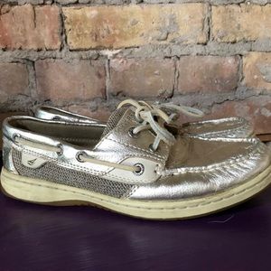 Gold Metallic Sperry’s Sz 7